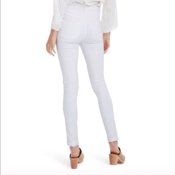 🆕 MADEWELL 10” High rise skinny white jeans - Picture 5 of 12